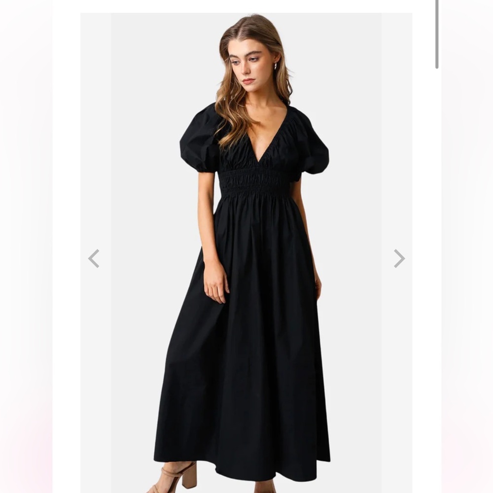 Black Maxi Sundress with Pockets